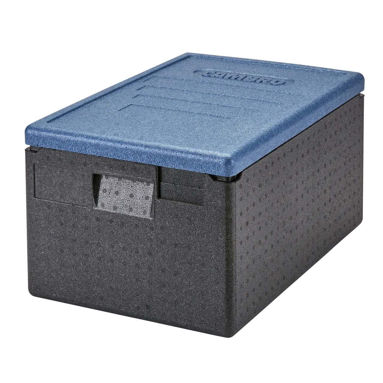 Cambro EPP180CLSW362 Cam GoBox Insulated Food Pan Carrier, 48.6 Qt., Top Load, Black, EPP, 23" L x 18" W x 8" D