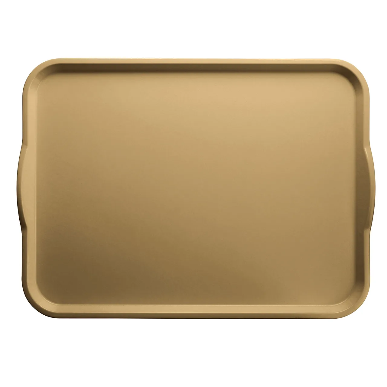 Cambro 1418H514 Dietary Tray, 14" x 18" Rectangular Fiberglass, Earthen Gold, NSF, High Impact