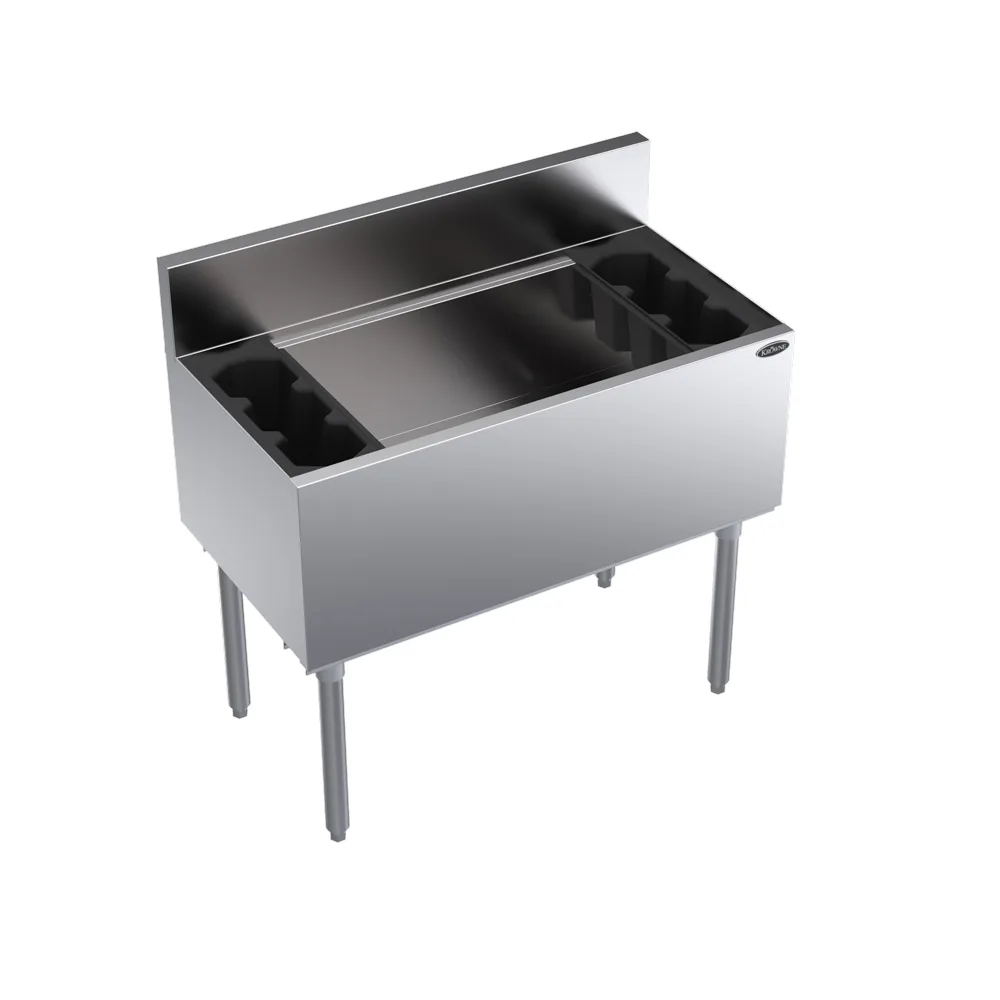 Krowne KR19-36DP-10 36" Underbar Ice Bin/Cocktail Unit w/ 146 lbs., 10-Circuit Cold Plate