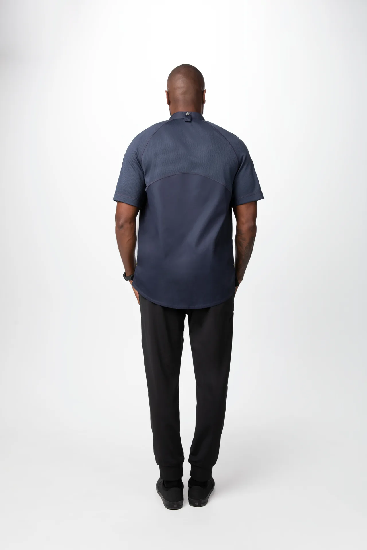 Chef Works CBZ04-GRY-XL Chef Coat, Short‑Sleeve, Center Zipper, 62/38 Poly‑Cotton, Grey, XL