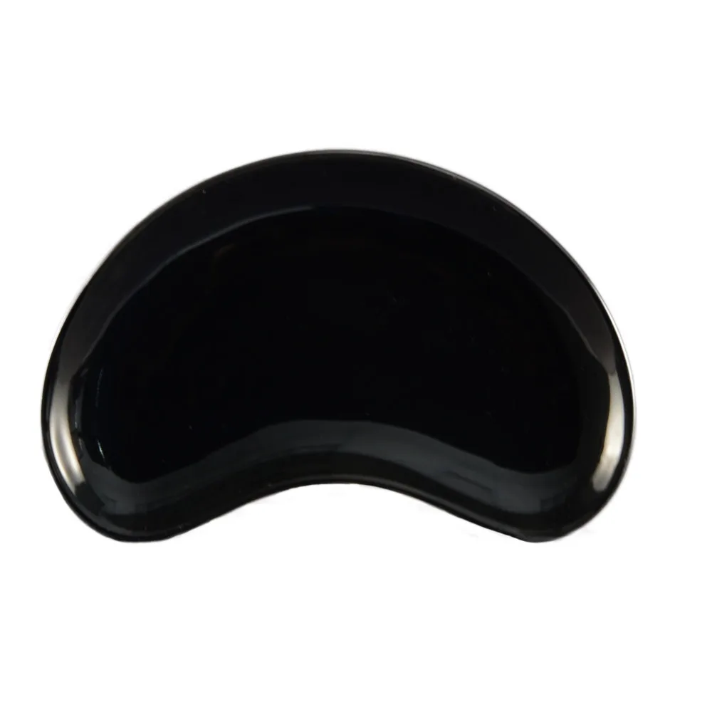 CAC China CRS-8-BLK Crescent Plate, 8-3/4" L x 5" W x 3/4" H, Blk Ceramic Dishwasher Safe - Dozen