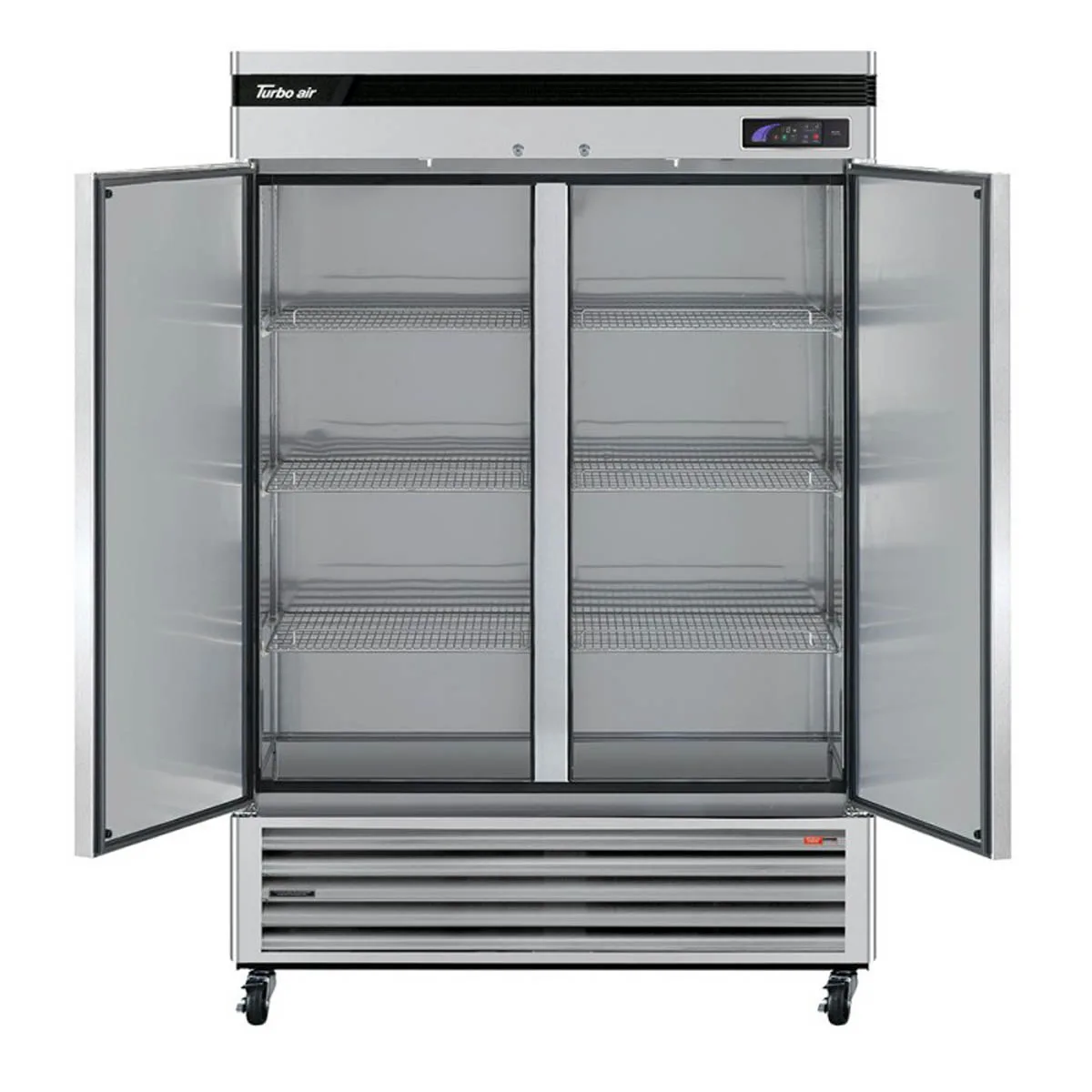 Turbo Air TSF-49SD-N 54" 2-Solid Door Reach-In Freezer, Bottom Mount, 40 cu. ft., Stainless Steel