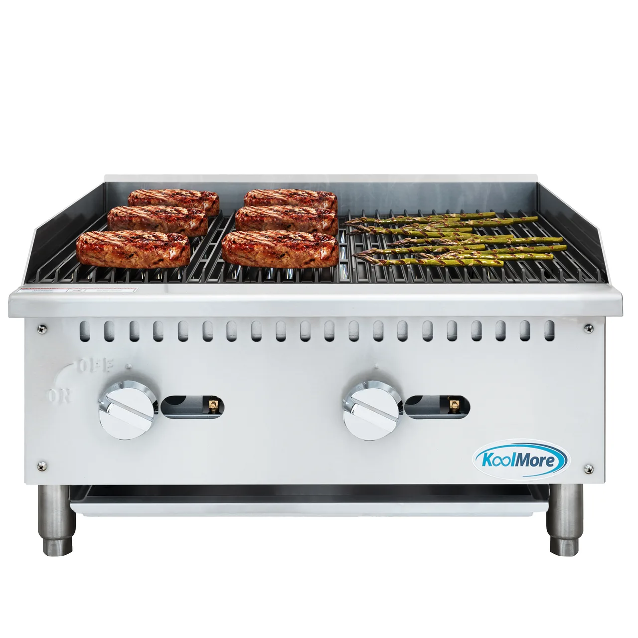 Koolmore KM-GCB2-24M 23" Countertop Gas Radiant Charbroiler w/ (2) Burners, 60.000 BTU