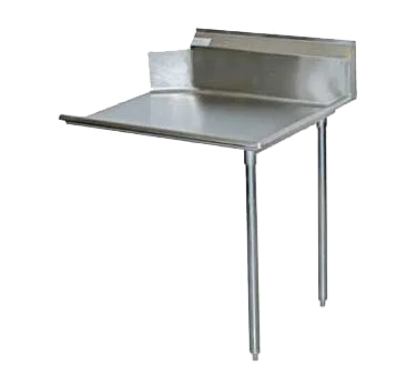 Serv-Ware CDT48R-CWP-V 48" S.Steel Clean Straight Dishtable, 16 Gauge - 11" Splash / Right Side
