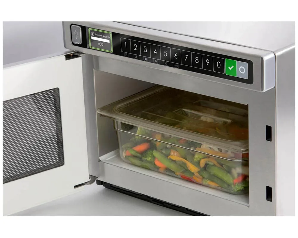 Amana HDC1815 1800W Heavy Duty Commercial Microwave Oven, 0.6 Cu. Ft., Push Button, 208/240V