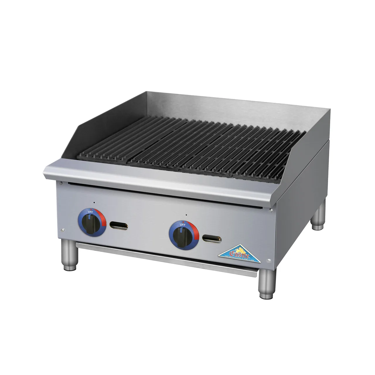 Comstock-Castle BR48 48" Countertop Gas Charbroiler with (4) Manual Controls / 140,000 BTU