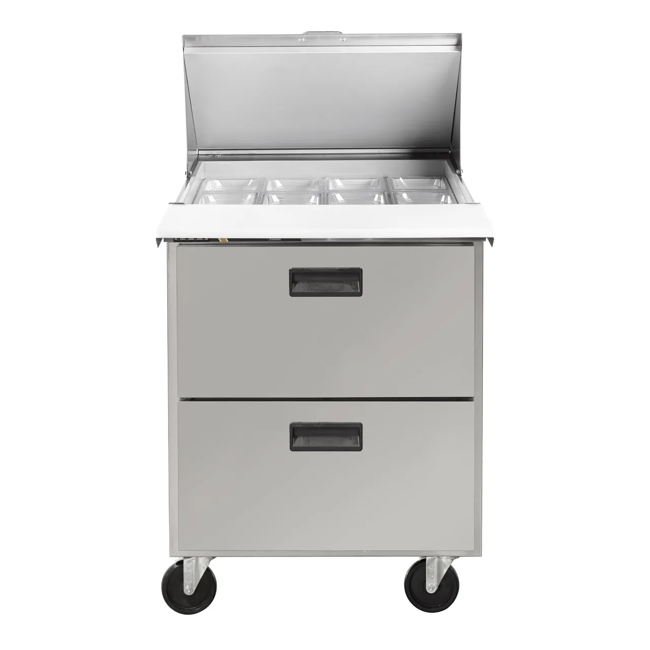Traulsen C Series CLPT-2708-DW 27" 1-Section Sandwich / Salad Prep Table w/ 2 Drawers, 8 pans