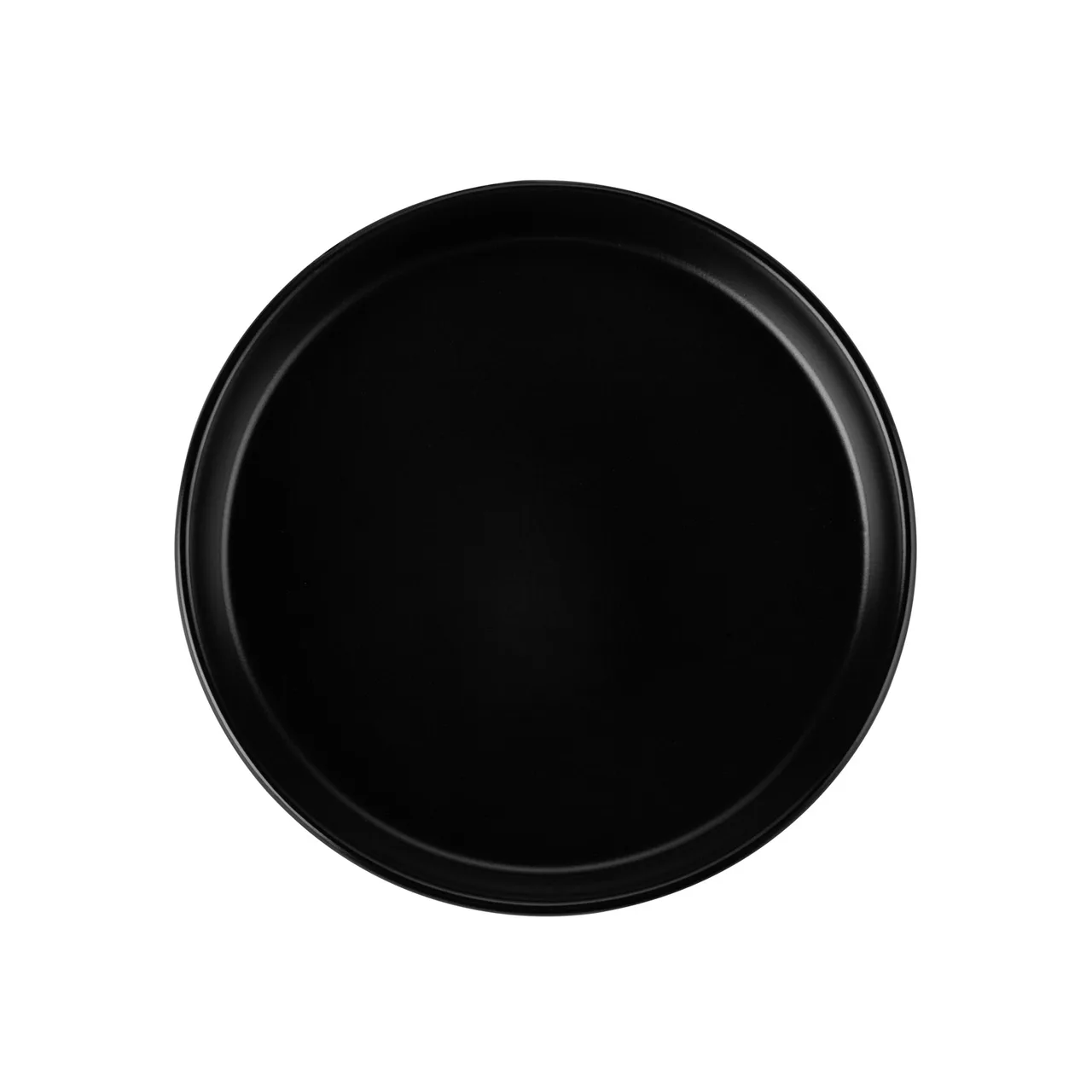 CAC China OLA-16-BLK Orlando Plate, 10-1/2" Dia. x 1/2" H, Round Porcelain, Matte Black - Dozen