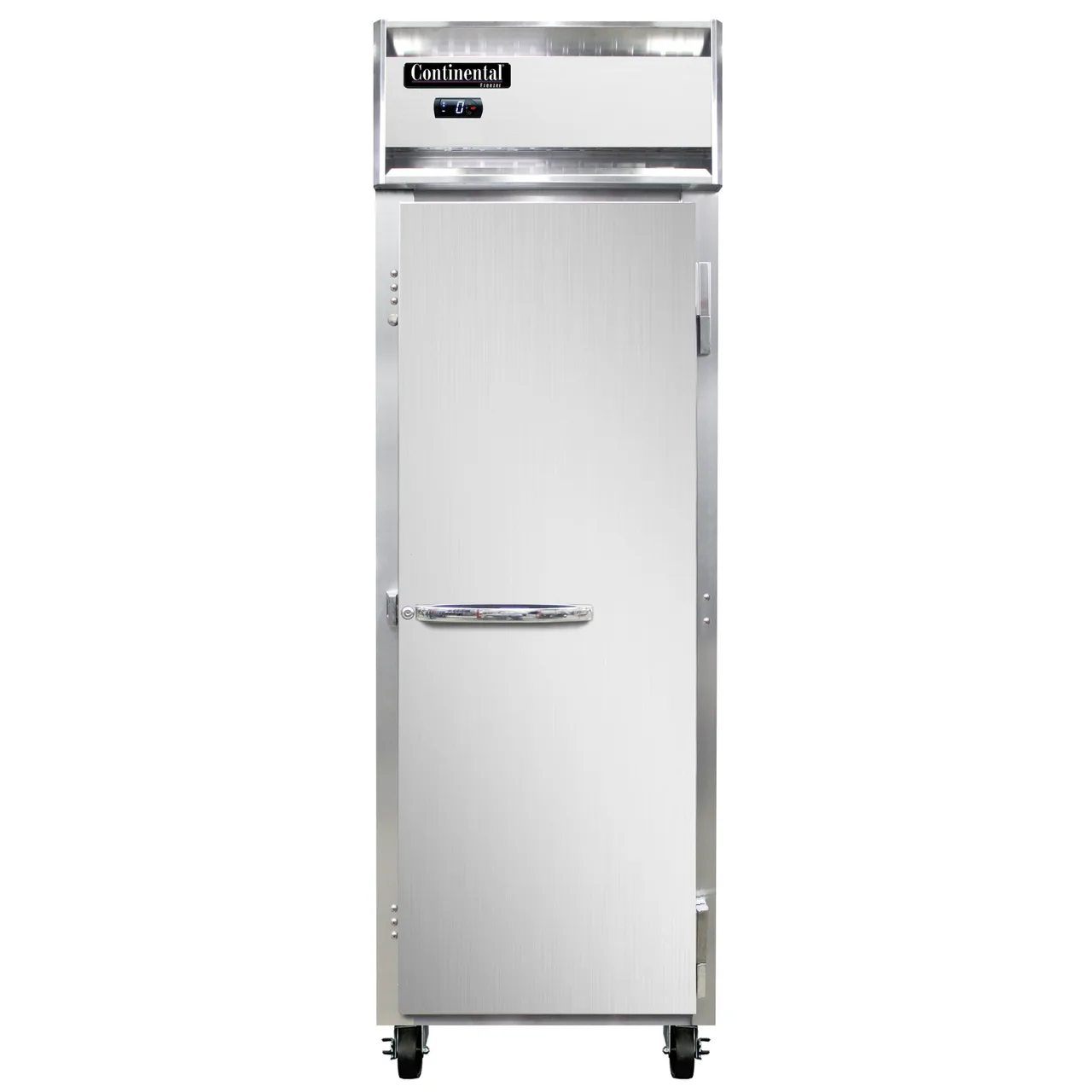 Continental Refrigerator 1FNPT 26" 1-Section Pass-Thru Freezer, 2-Solid Doors, Top Mounted, 21 cu. ft., Stainless Steel Front