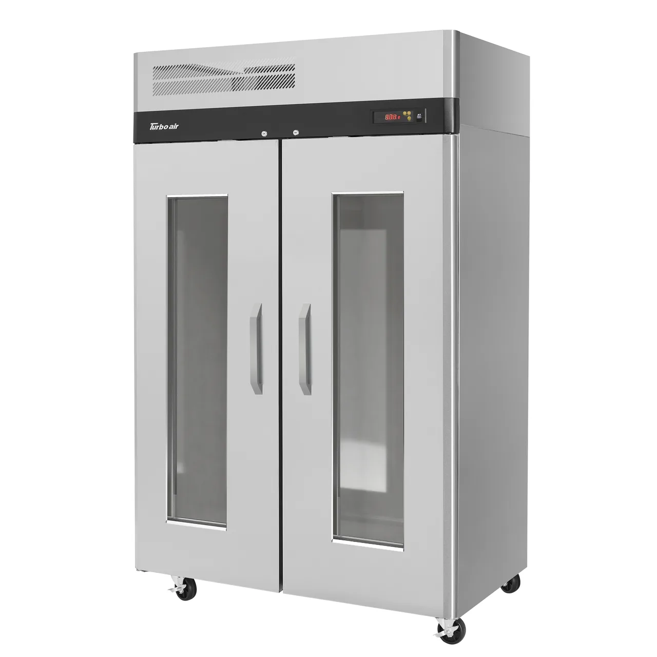 Turbo Air M3H47-2-G 2-Section Reach-In Heated Cabinet, 51-3/4"W x 30-3/4"D, 2-Door Glass, 42.9 cu ft, Stainless Steel