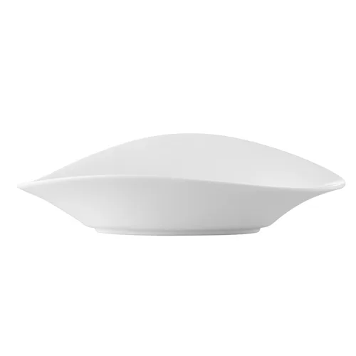 CAC China COL-B12 Bowl-16 oz Gen White PorcelainFree-Form11.75"Lx5.875"Wx3.25"HDW/Ov/MW Safe-1 Dozen