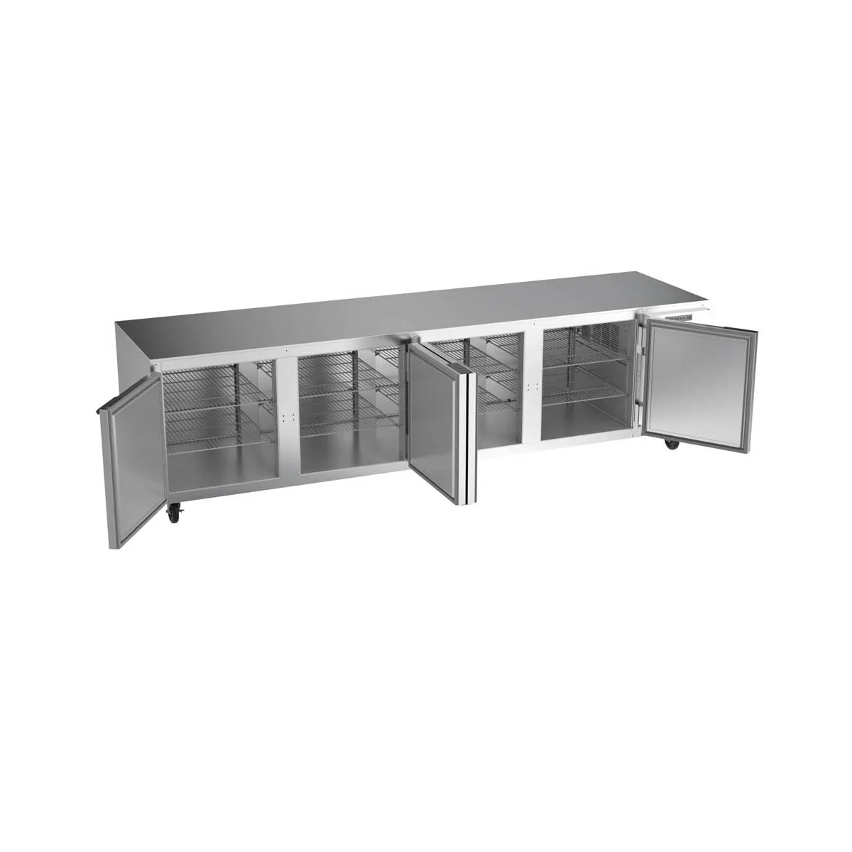 Beverage Air UCR119AHC 119" Four Section Undercounter Refrigerator w/ 4 Doors, 40 cu. ft.