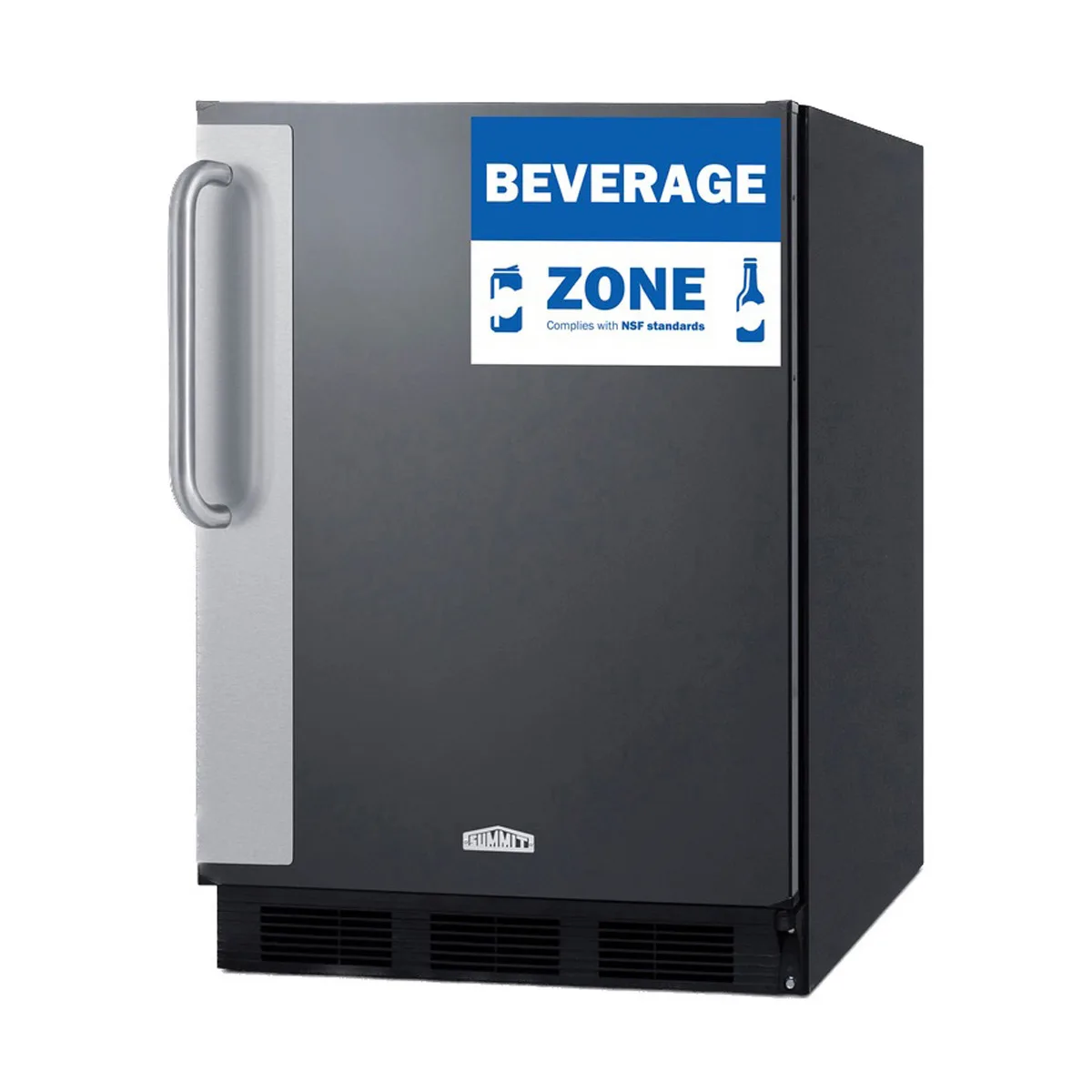 Summit FF6BK7BZ 24" Reach-In Refrigerator in Black, Right Hinged Door, w/ Door Storage, 5.5 cu. ft.