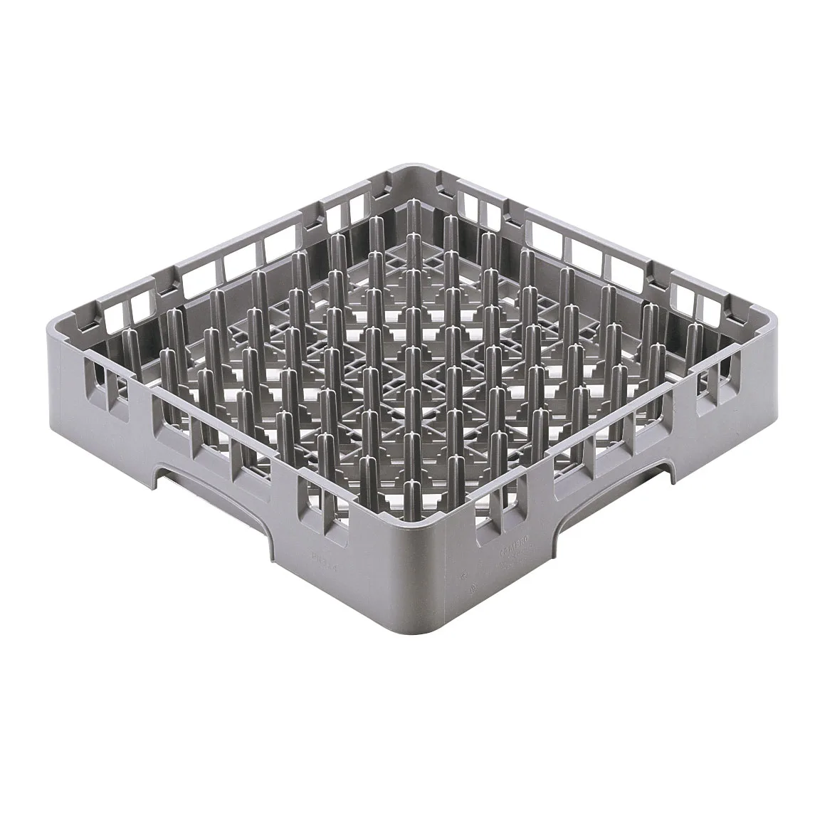 Cambro PR314151 Camrack 9 x 9 Peg Rack, Full Size, 19-3/4" x 19-3/4" x 4", Soft Gray, NSF Certified, 18" x 18" Compartment