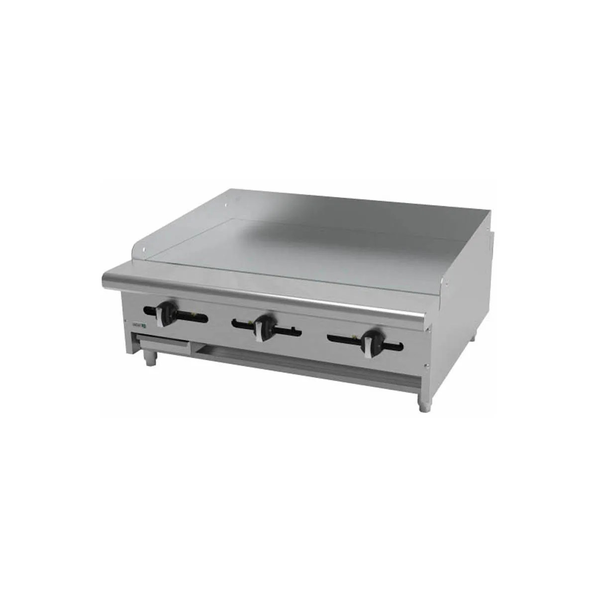 Asber AEMG-36-H 36" Countertop Gas Griddle with Manual Controls, 3/4" Steel Plate, 90.000 BTU