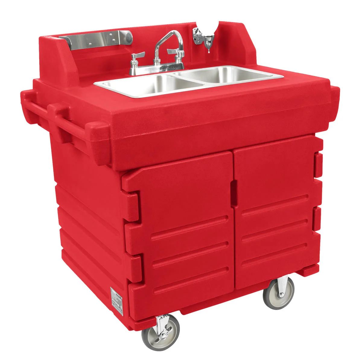 Cambro KSC402158 Camkiosk® Hand Sink Cart, with 2 Compartment Sink