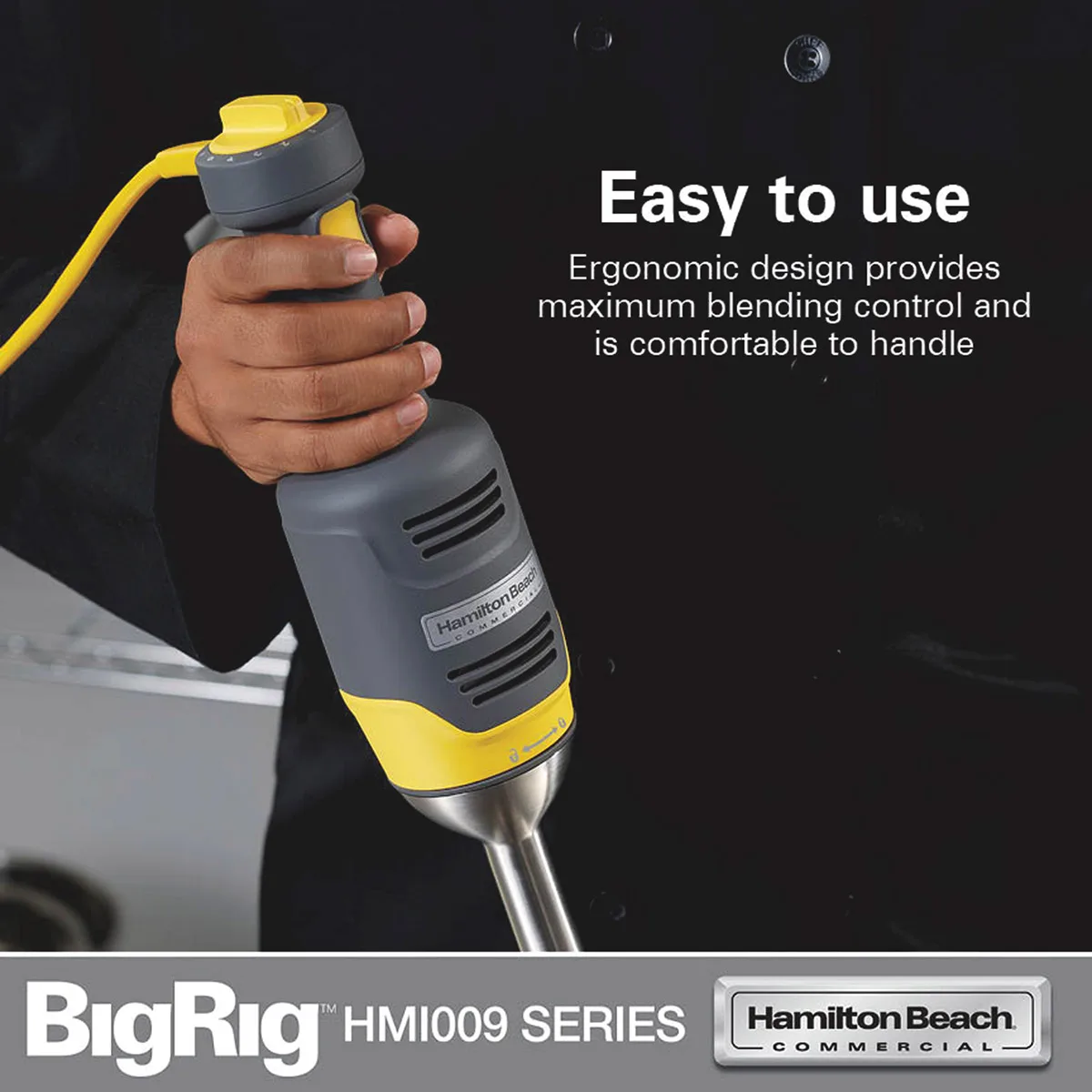 Hamilton Beach HMI009 Bigrig™ Immersion Blender Mixer, 3-1/2"W X 21"H