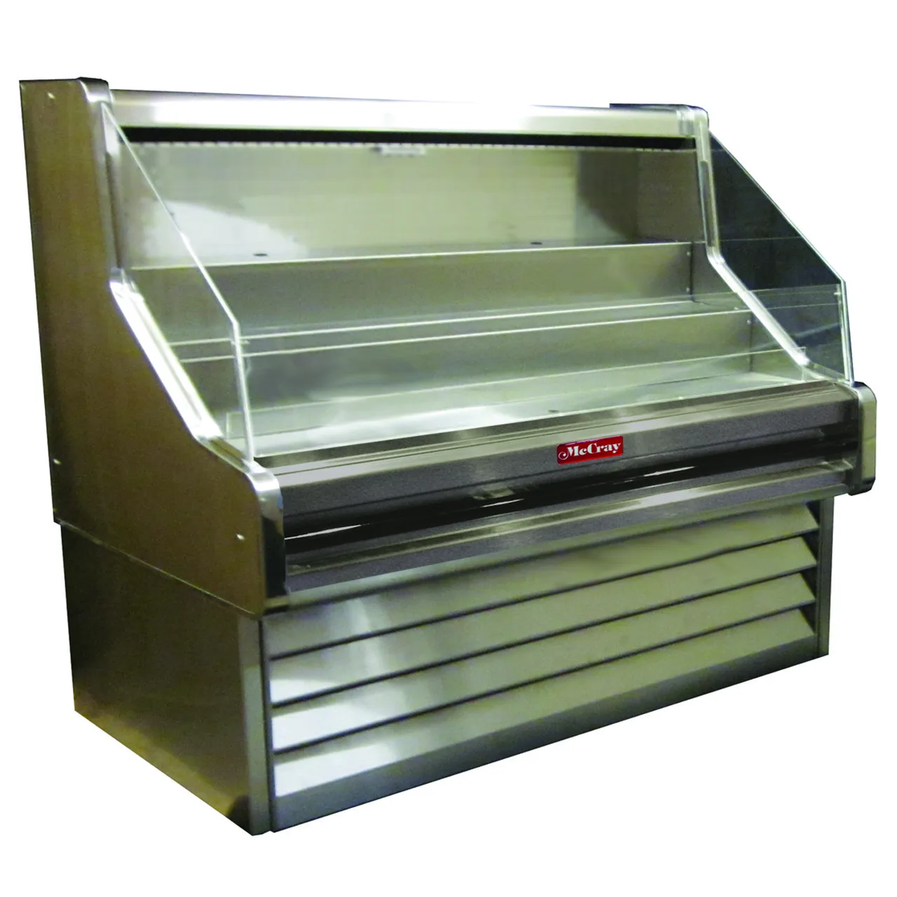 Howard-McCray R-OS30E-3-S-LED 39'' Horizontal Open Impulse Merchandiser, Stainless Steel, Remote