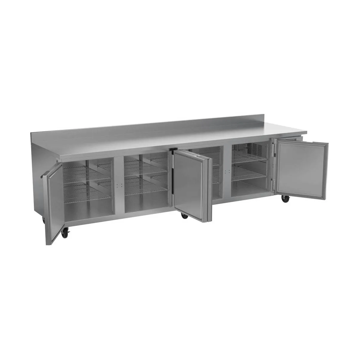Beverage Air WTR119AHC 119" 4-Section Worktop Refrigerator w/ 4 Doors, 40 cu. ft.
