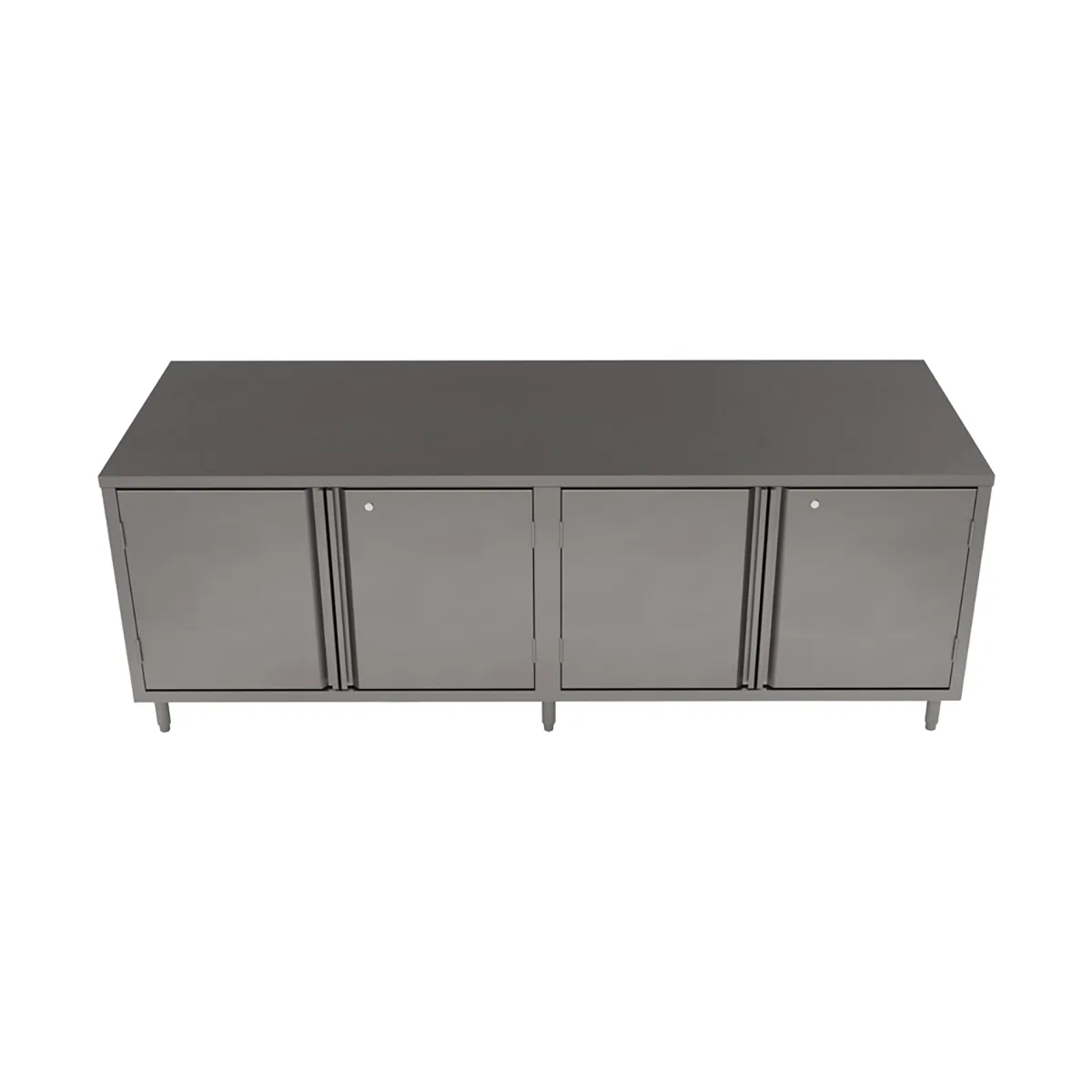 BK Resources CST-3684HL 84" Cabinet Base Hinged Doors Work Table with Lock