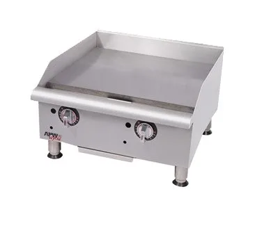 APW Wyott GGM-48S 48" Countertop Gas Griddle with Manual Controls, 3/4" Steel Plate, 80.000 BTU