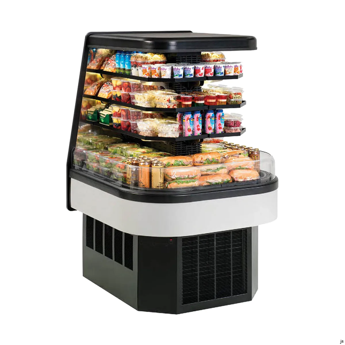 Federal Industries ECSS60SC 60" Refrigerated Self-Serve End Cap Display Case, 3 Shelves, 27.9 cu. ft.