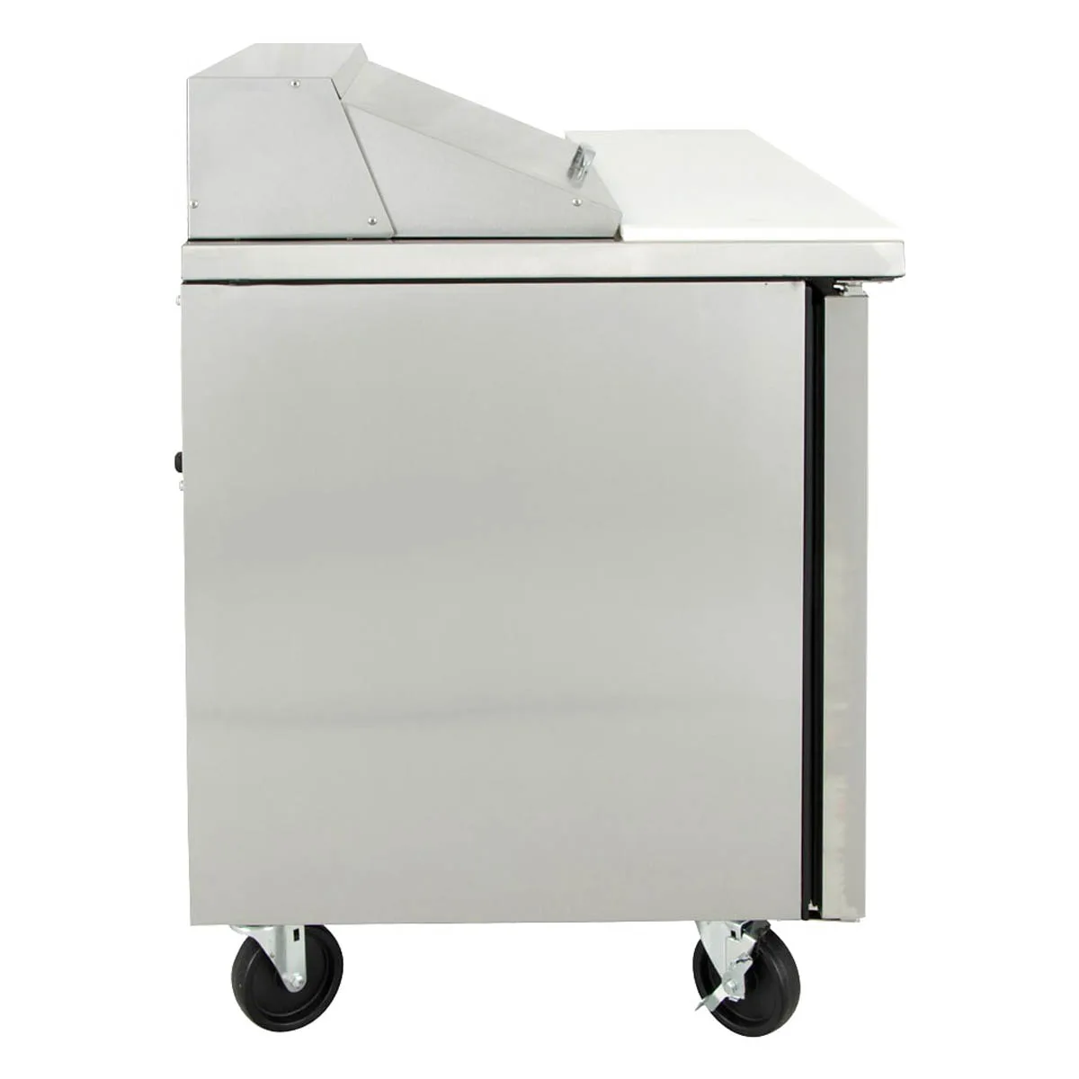 True TSSU-48-08-HC 48" Two Section Sandwich / Salad Prep Table w/ 2 Doors, 8 Pans