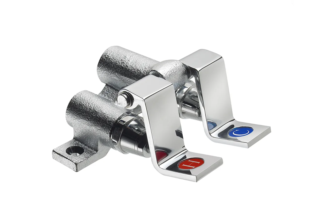Krowne 16-120L Krowne Royal Series Double Pedal Foot Valve, 4-1/2" Hole Centers