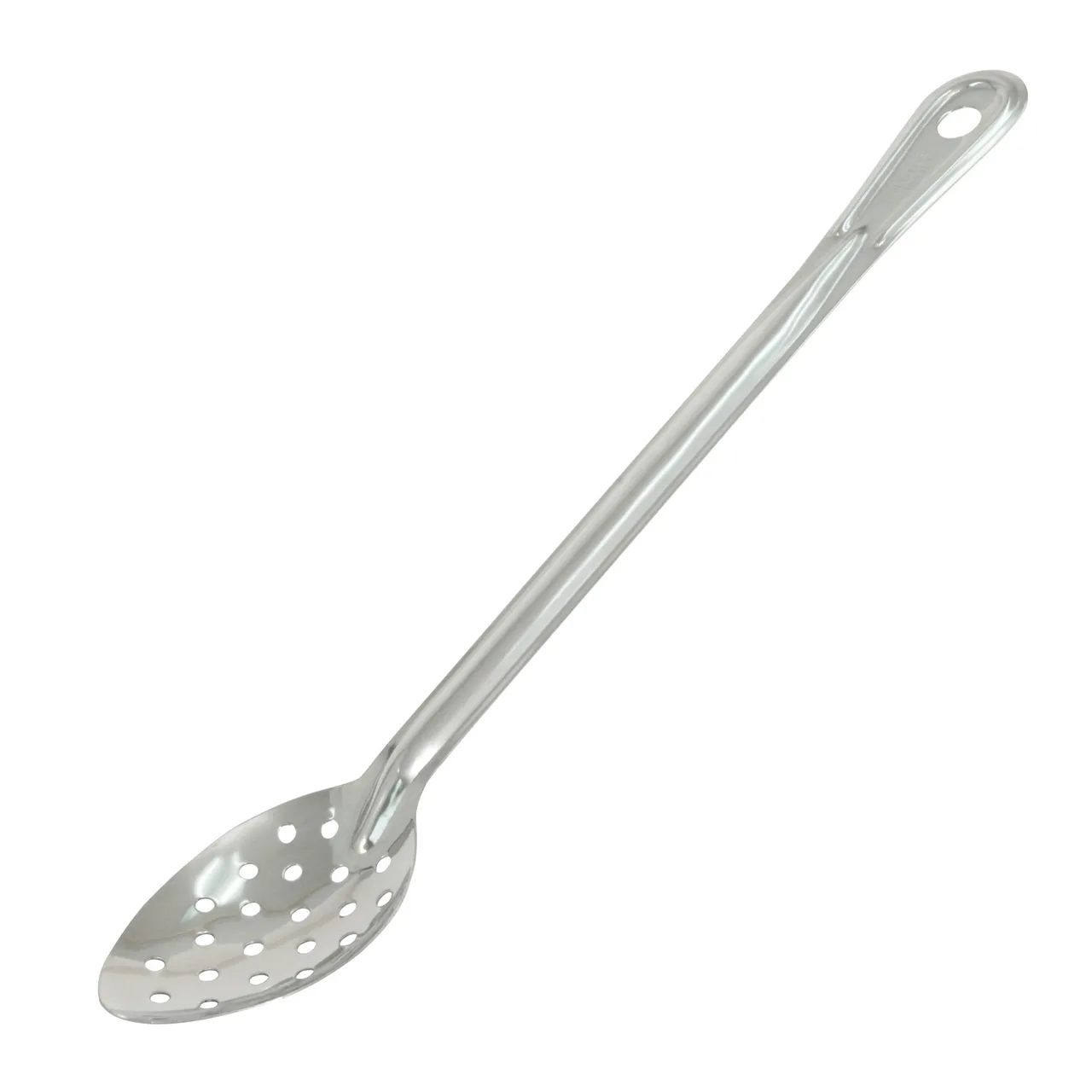 CAC China SBHP-13 Perforated Basting Spoon, 13" Long, Stainless Steel, Silver Handle