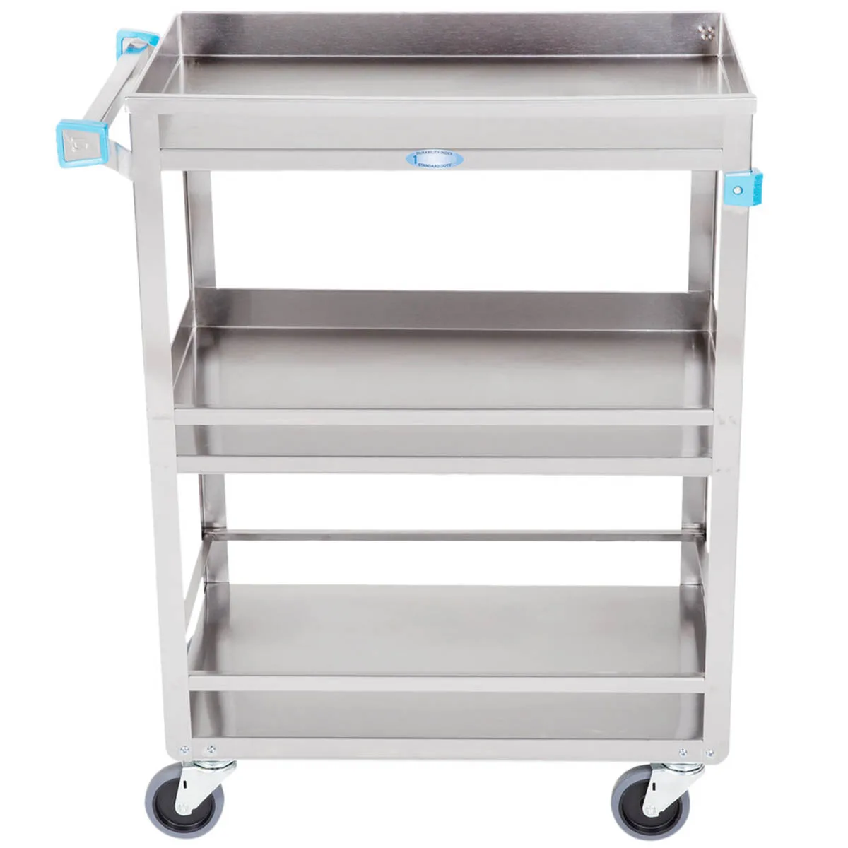 Lakeside 316 3 Shelf Stainless Steel Utility Cart w/ 300 lb Capacity - 27 1/2" x 16 1/4"