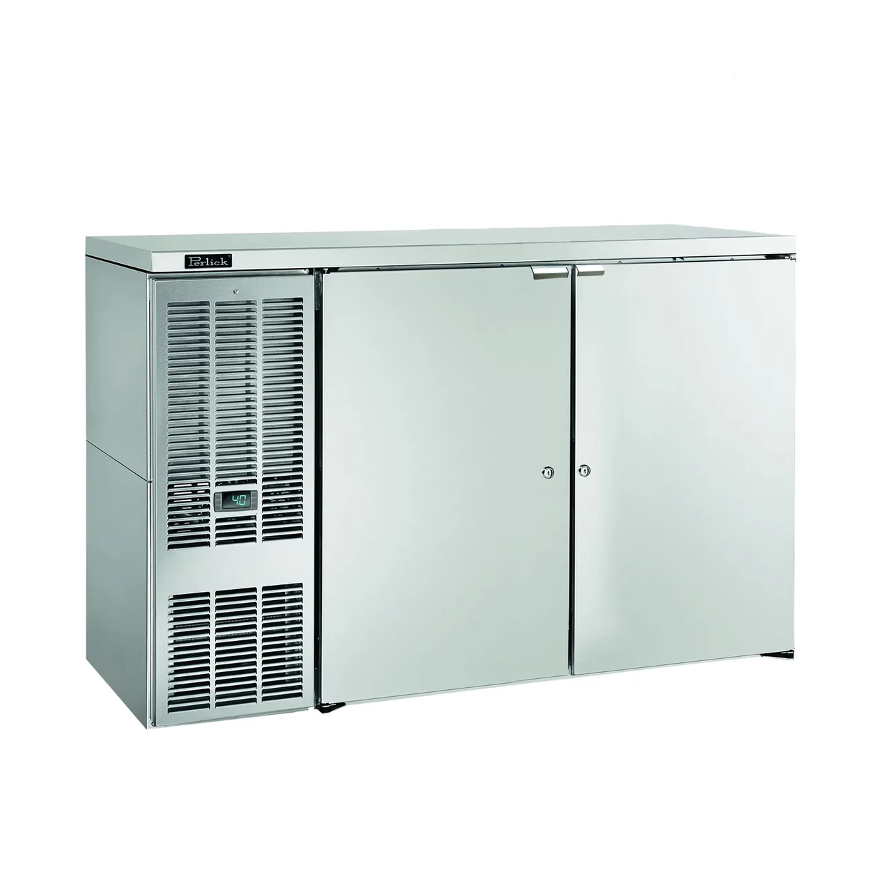 Perlick DDS60 60" Beer Cooler, Stainless, Holds 2½ Barrels, 33-40°F, 1/5 HP R290, Auto Defrost