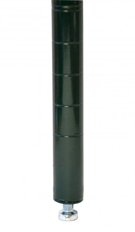 Omcan USA 47683 Omcan USA NSF 8" Black Epoxy Wire Shelf Post, 9" Height, Stationary, Leveler Included