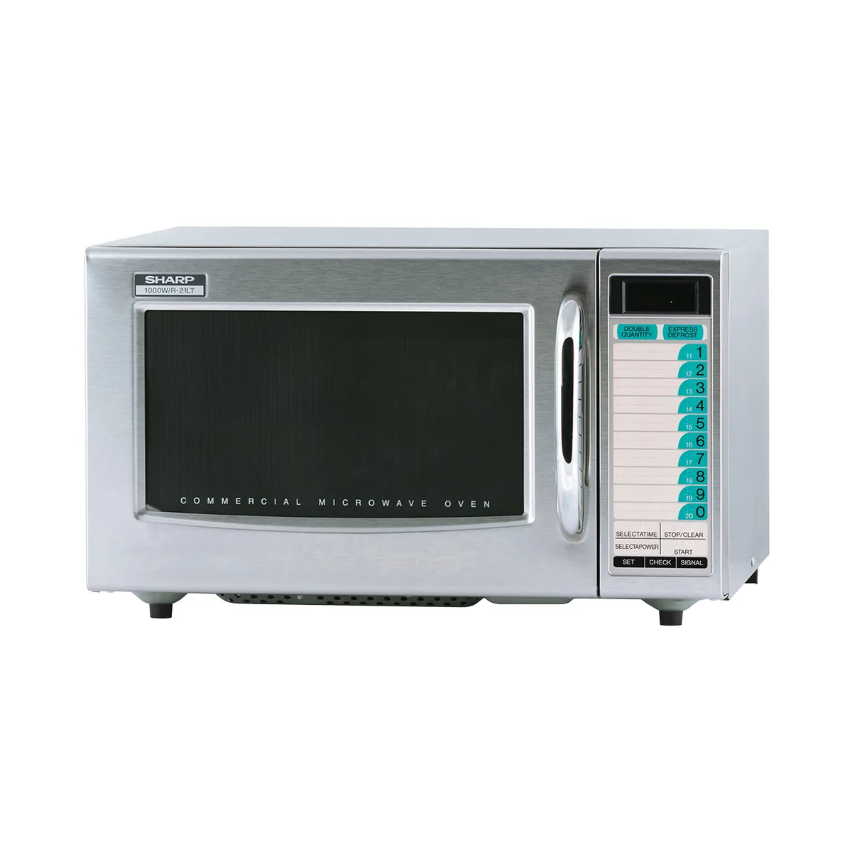 Sharp R-21LTF 1000W Medium Duty Commercial Microwave Oven, Touch Control, 10 Memory, 120V