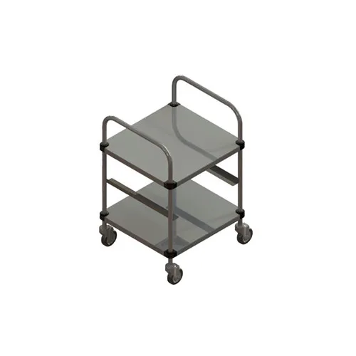 Piper Products R470 Stainless Steel Dishwasher Rack Cart, 5-Rack 20x20, 30-39 Height, Silver