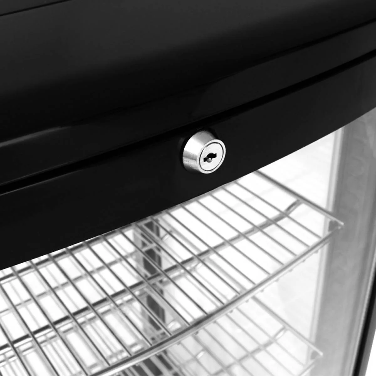 Turbo Air CRT-77-1R-N 16" Self Service Countertop Refrigerated Display Case with Hinged Glass Door, 3 Shelves - 3 cu. Ft.
