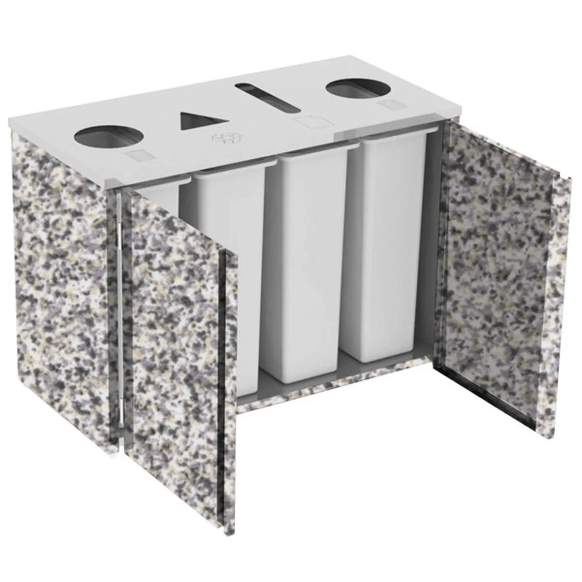 Lakeside 3418 Waste & Recycle Station, 48-1/2"W X 23-1/4"D X 34-1/2"H