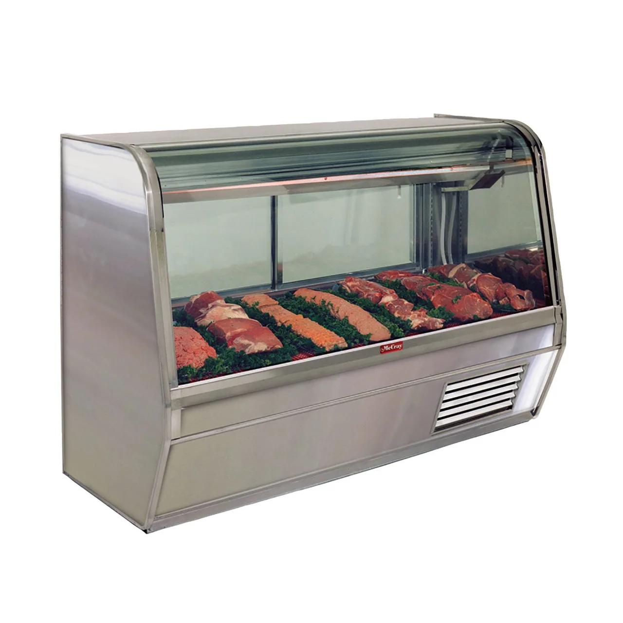 Howard-McCray R-CMS32E-8C-S-LED 98" Single Duty Curved Refrigerated Meat Display Case, Remote
