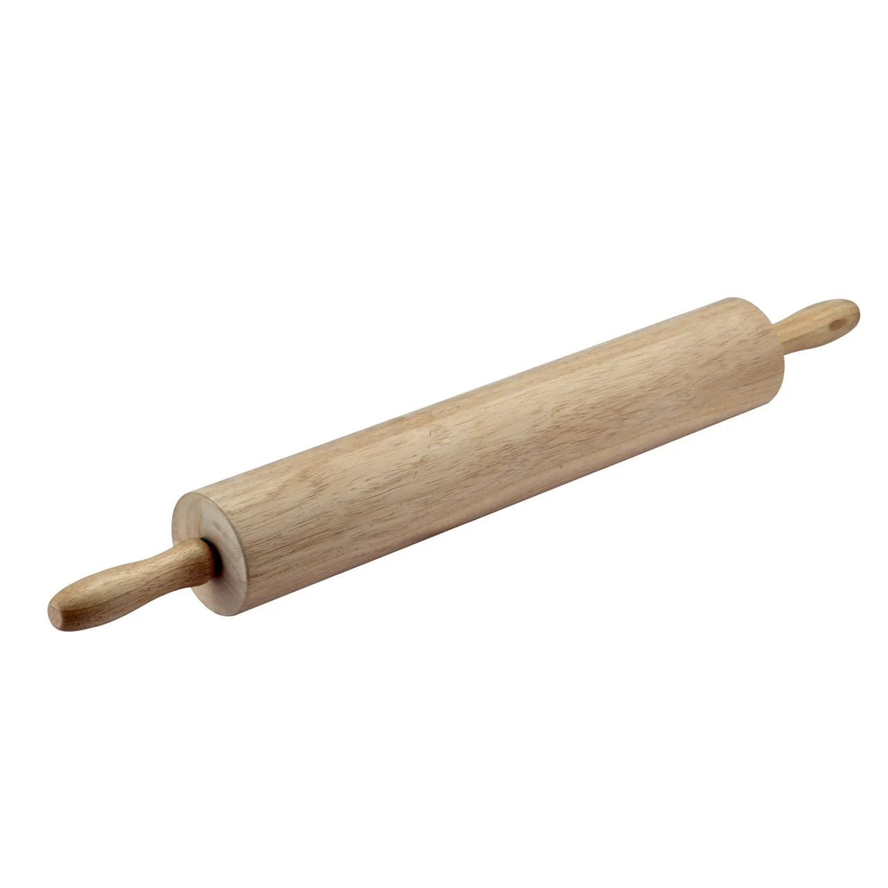 CAC China RPWH-18 Rolling Pin – 18” Wooden Roller with Handle, Classic Wood Construction