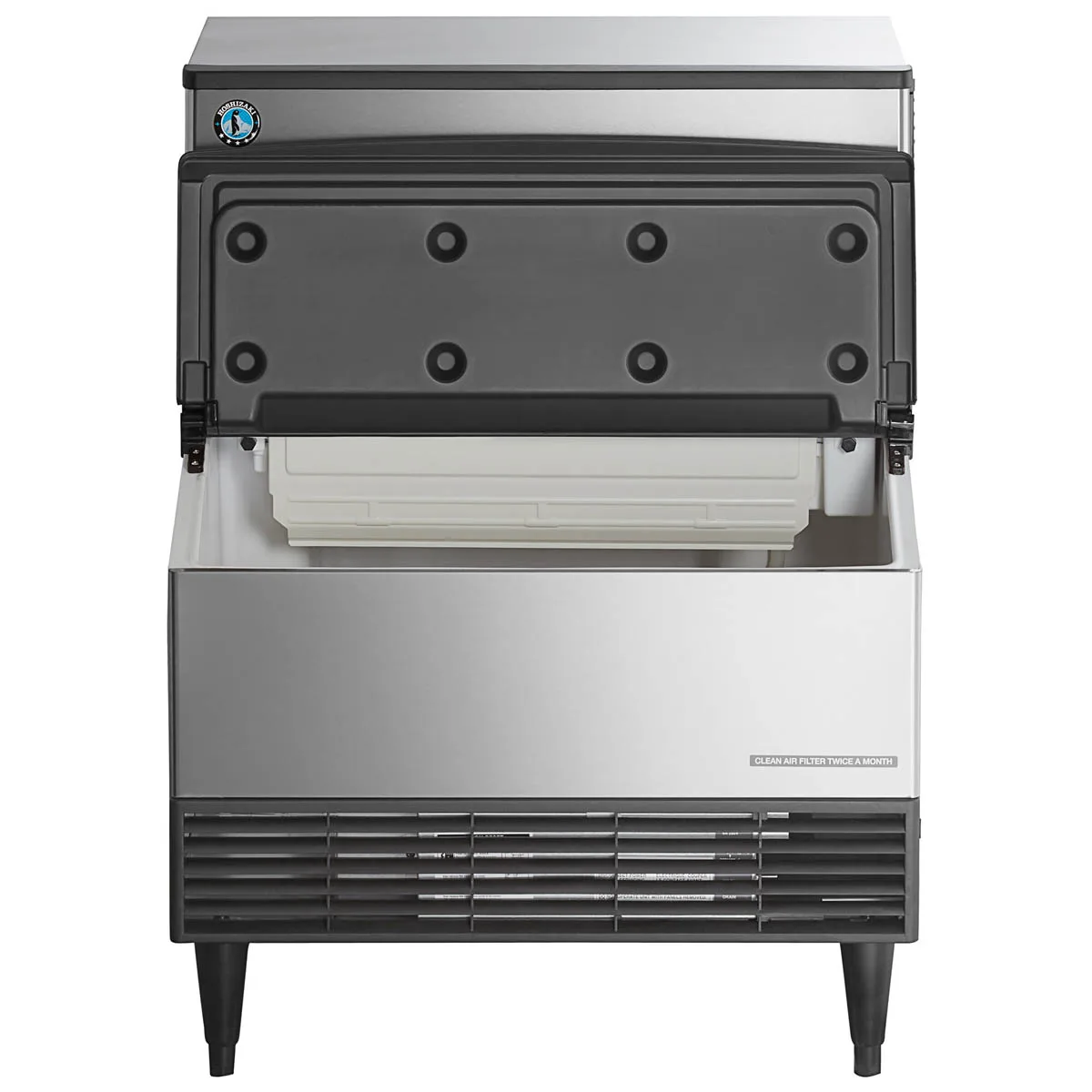 Hoshizaki KM-301BWJ 30" Water Cooled Crescent 285 lb Undercounter Ice Machine with 100 lb Bin, ADA