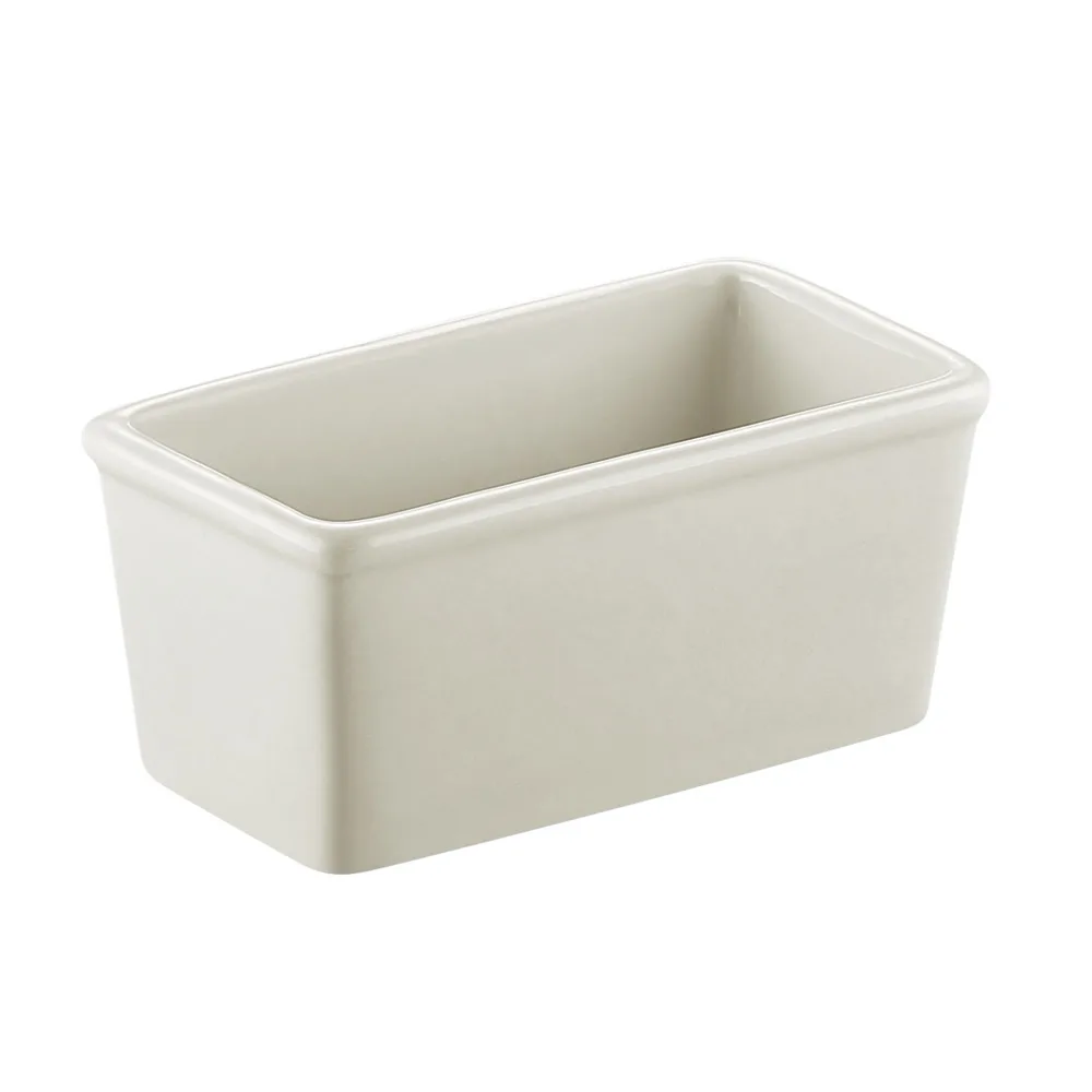 CAC China HSP-9-AW Sugar Packet Holder, 5" x 2-3/4" x 2-1/4" White Ceramic Dishwasher Safe - 1 Dozen