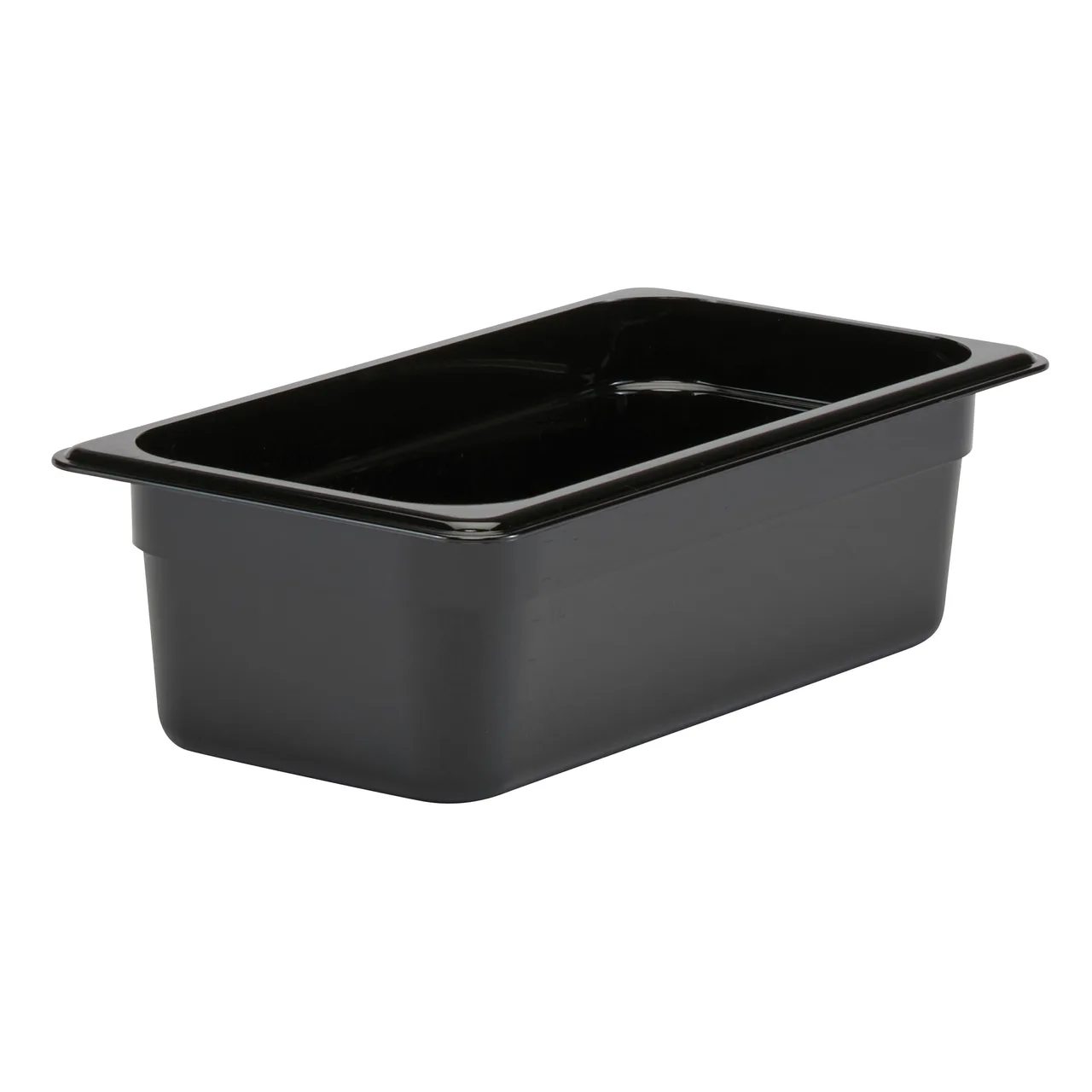 Cambro 34CW110 Food Pan - 3.8 Qt, 4" Deep, 1/3 Size, Black Polycarbonate, NSF
