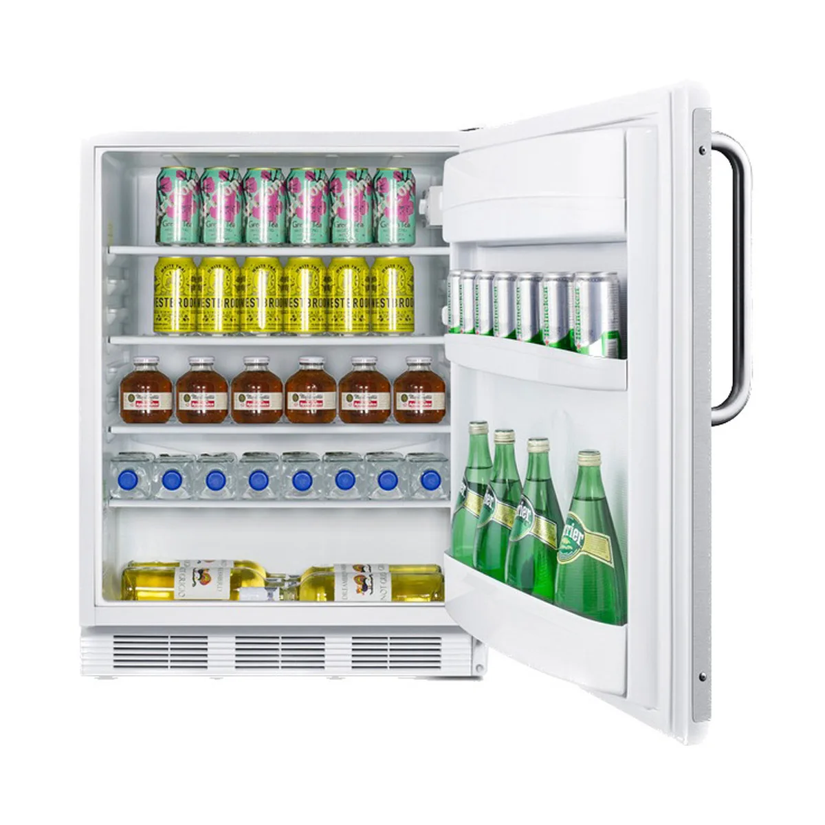 Summit FF6W7BZADA One Section Reach-In Refrigerator in White, Right Hinged Door, ADA Compliant, 5.5 cu. ft.