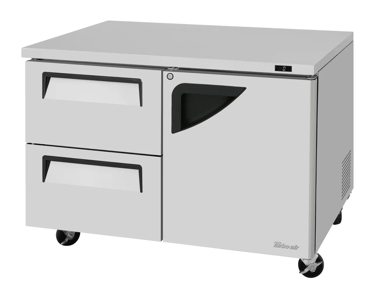 Turbo Air TUF-48SD-D2R-N 48" 2-Section Undercounter Freezer w/ 2 Drawers & 1 Door, 12 cu. ft.