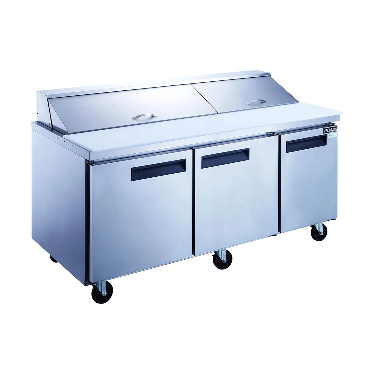 Dukers Appliance Co DSP72-20-S3 72" Sandwich/Salad Prep Table w/ 3 Doors, 18 Pans