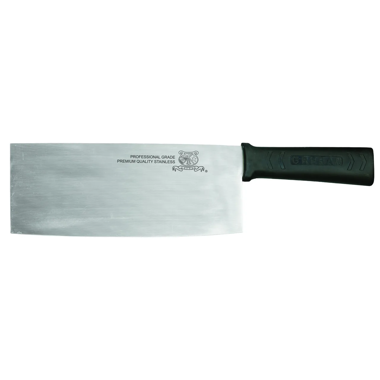 Omcan USA 16816 Chinese Cleaver Knife, 8" Stainless Steel Blade, Black Polypropylene Handle