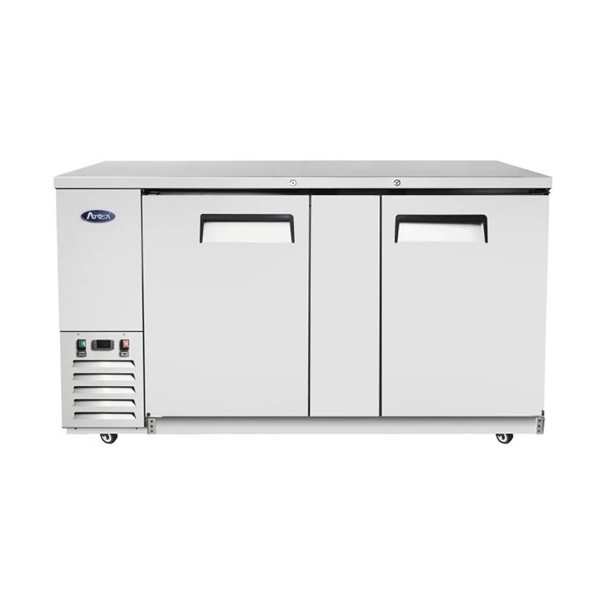 Atosa USA MBB69GR 68" Two Section Back Bar Cooler with Solid Door, 21.5 cu. ft.