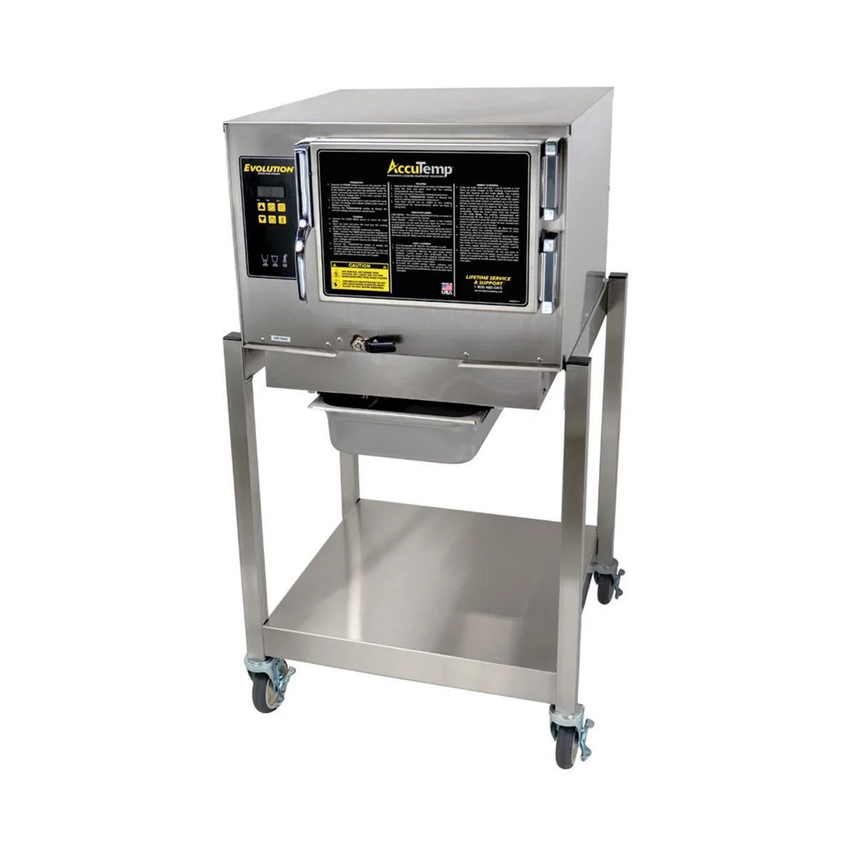 AccuTemp P31201D060 SGL 3 Pan LP Gas Boilerless Connectionless Steamer w/ Stand, 60.000 BTU