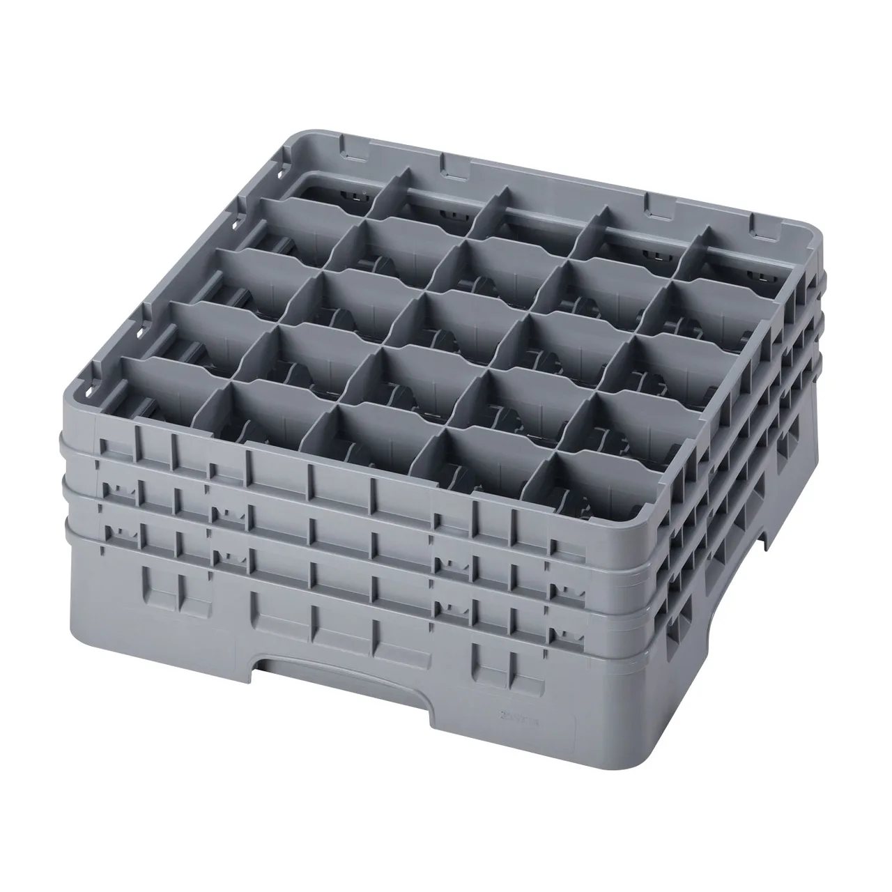 Cambro 25S738151 Camrack Glass Rack, Soft Gray, Full Size, 19-3/4" x 19-3/4", 25 Compartments