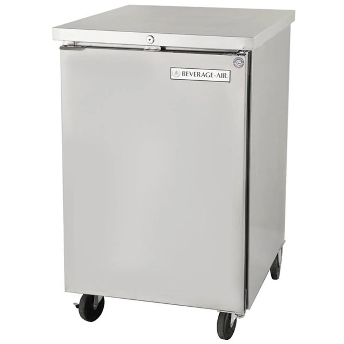 Beverage Air BB24HC-1-S 24" 1 Section Black Back Bar Cooler with Solid Door