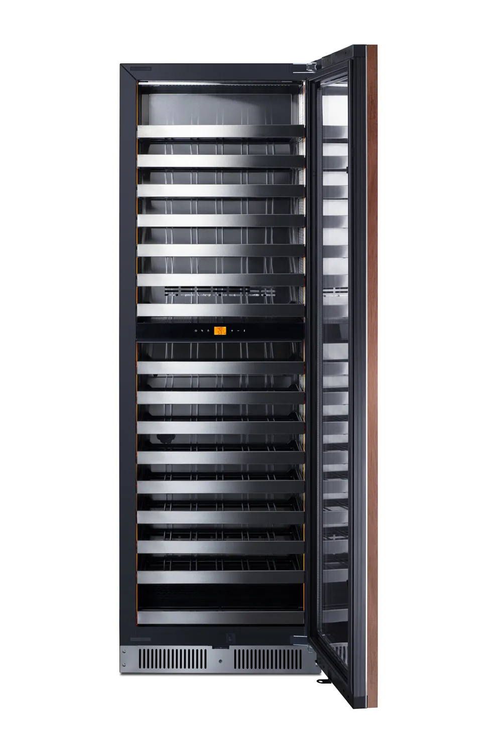 Summit SDHWC98PNR Wine Cooler, Black, Dual-Zone 41-64°F, 16 Shelves, 67 3/4" H X 23 3/4" W, R600a, ETL